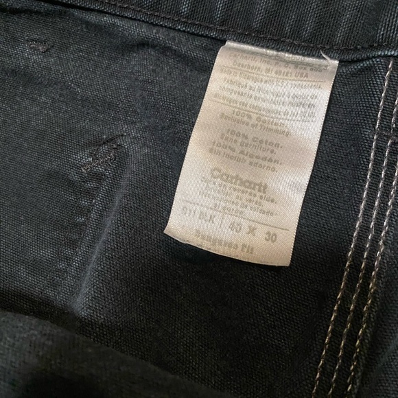 Carhartt Black Utility Pants 40x30 - Picture 3 of 6